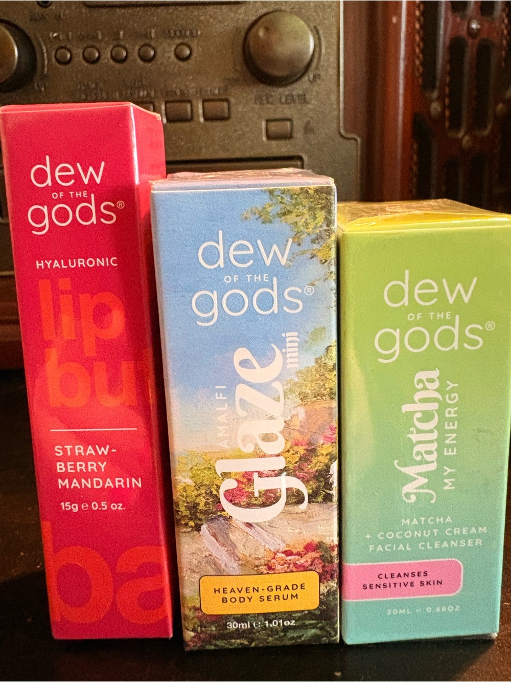 Dew Of the Gods Bundle - Strawberry Lip Butter; Amalfi glaze; Matcha cleanse